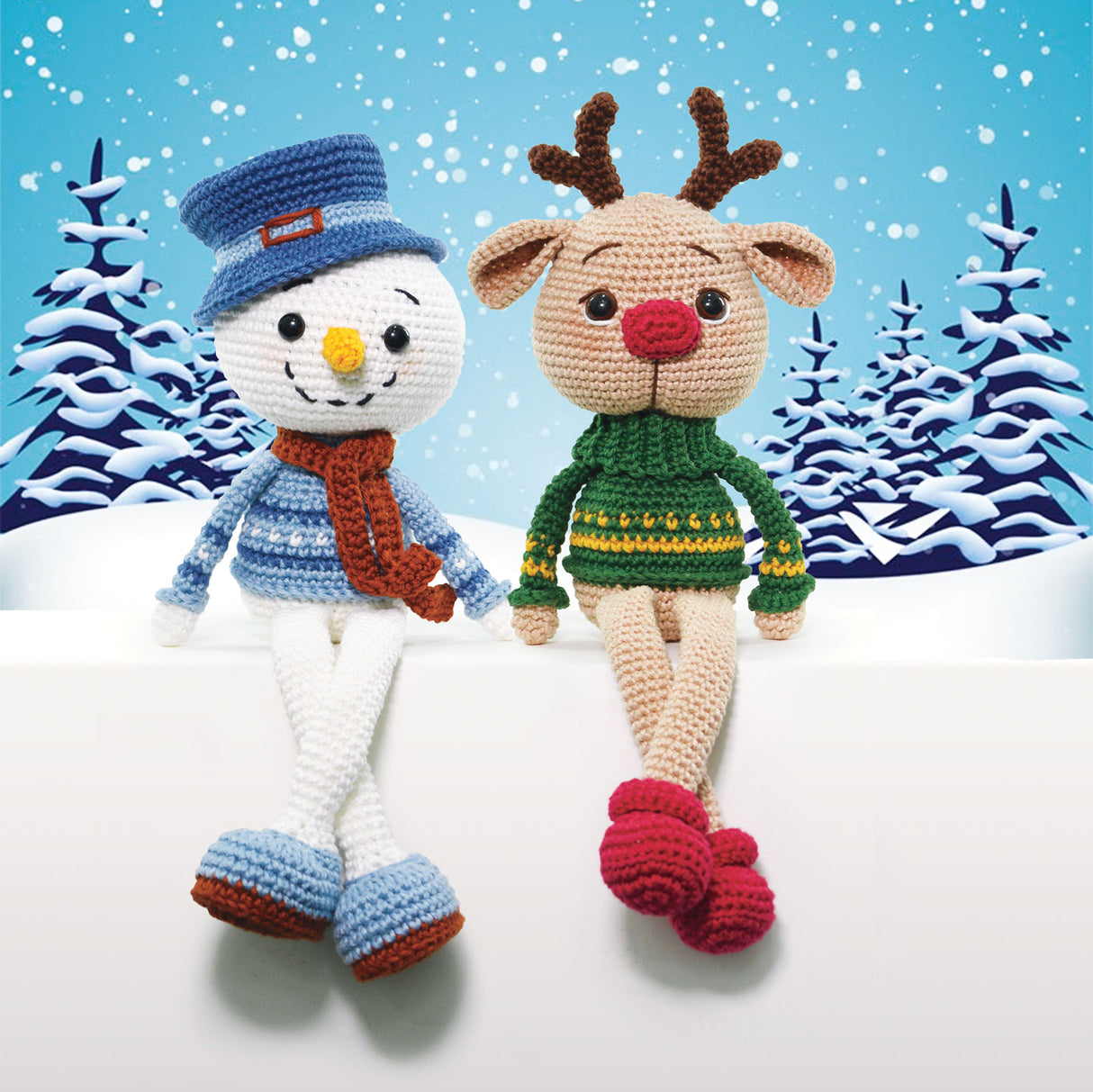 Snowman & Reindeer Amigurumi Kits