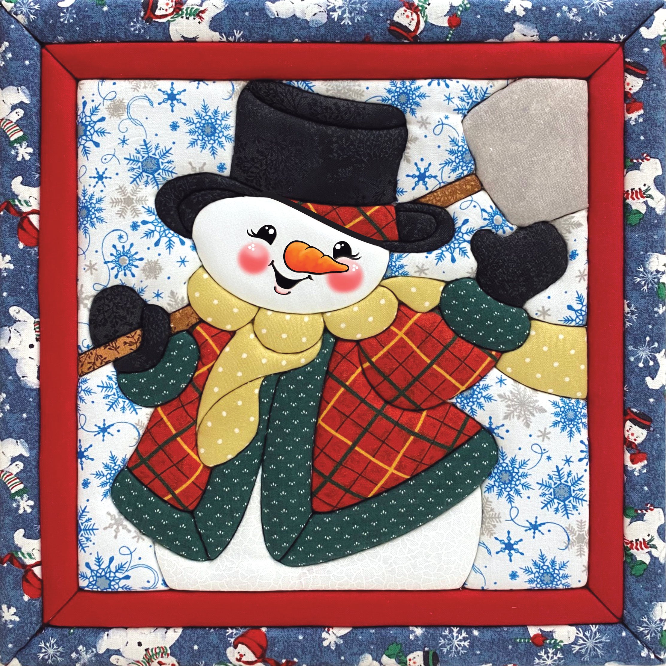 Snowman Quilt Kit, Christmas Quilt Project, online Small Quilt Kit, Holiday Quilt Project, Christmas Quilt, Things are Looking Up Kit