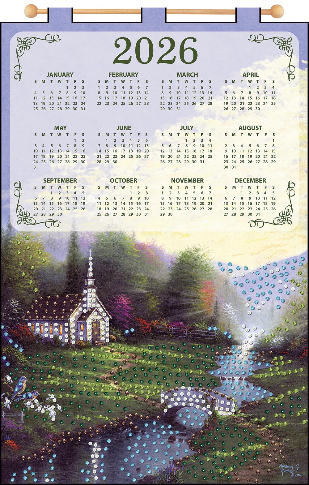 Church 2026 Felt Sequin Calendar