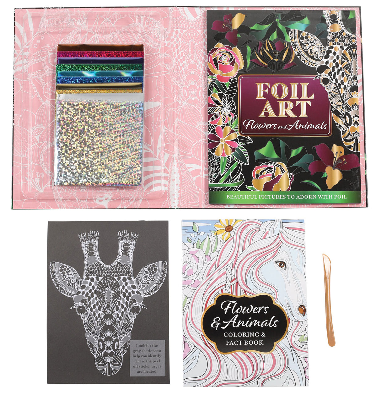 Kit Foil Art : Fleurs et Animaux