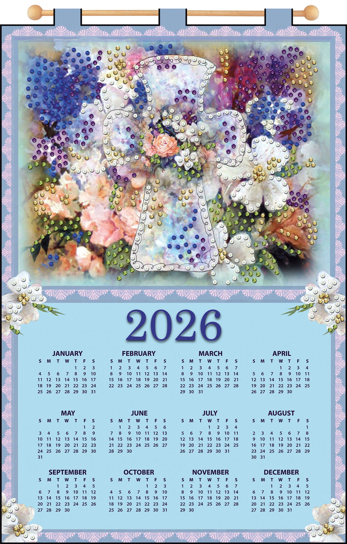 Cross of Wonder & Beauty 2026 Felt Sequin Calendar