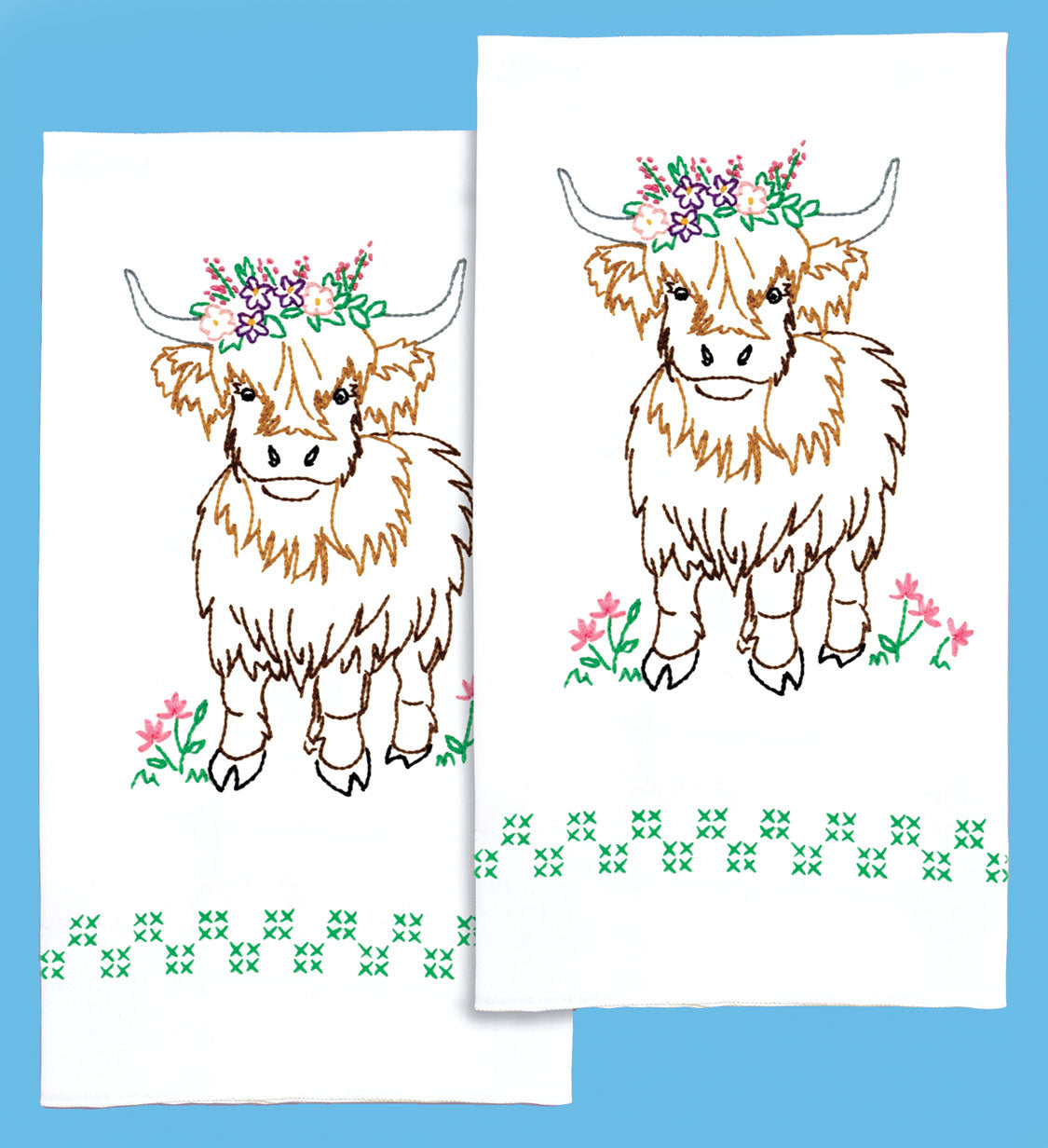 Highland Cow Hand Towels