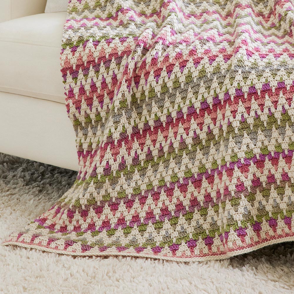 Mosaic Waves Afghan Pattern