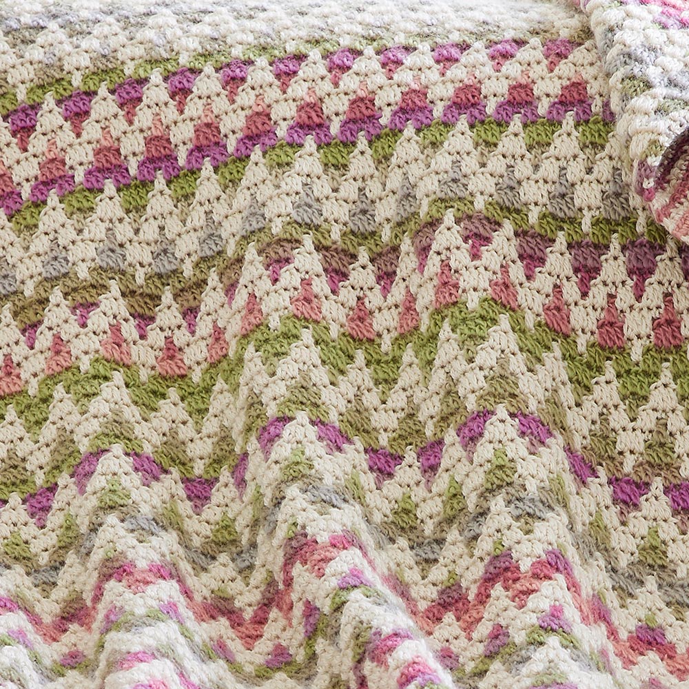 Mosaic Waves Afghan Pattern