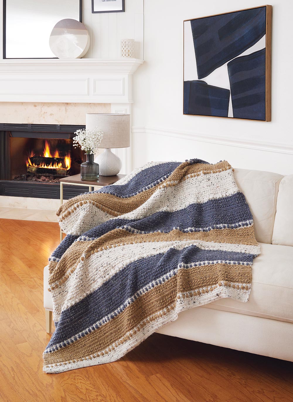 Boldly Striped Throw Pattern