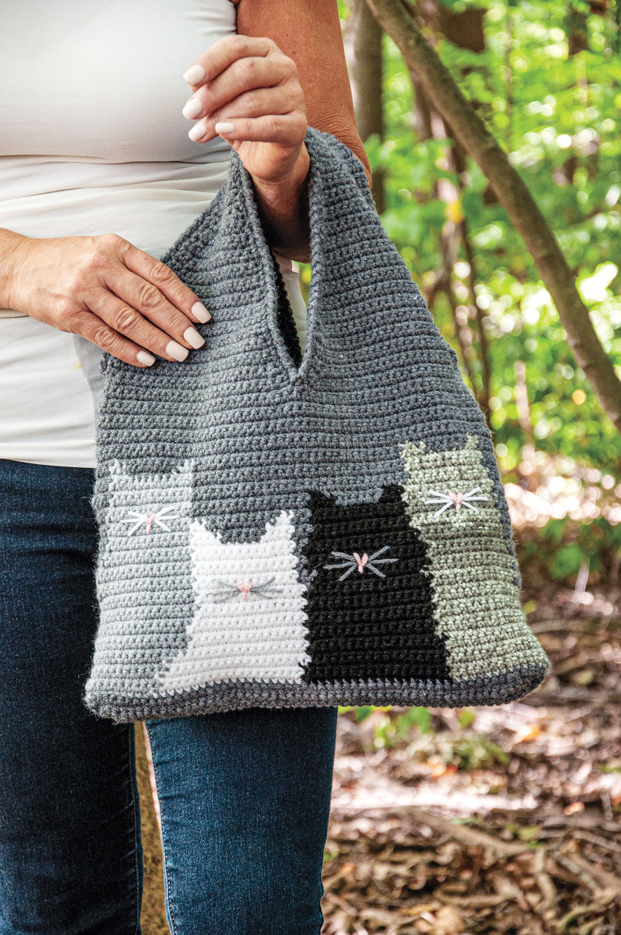 Whisker Wishes Bag - a stylish crochet bag featuring adorable whisker details, perfect for cat lovers and handmade fashion fans.