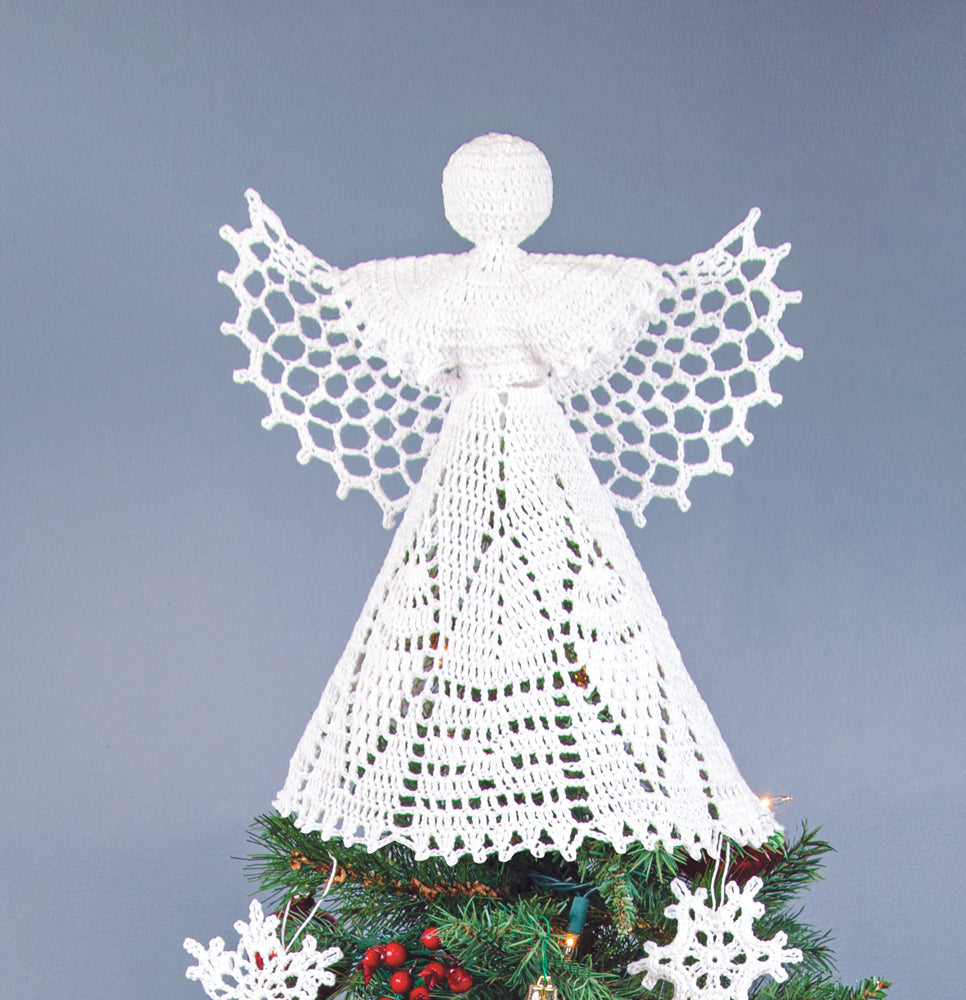 Crocheted tree shops topper angel