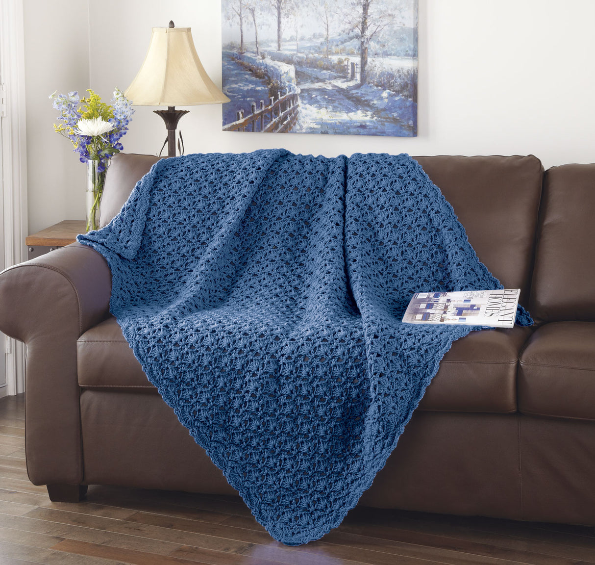 Lacy Shells Crochet Throw