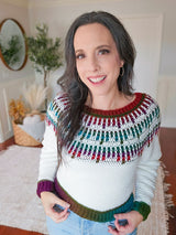 Mosaic Ridge Crochet Pullover