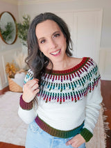 Mosaic Ridge Crochet Pullover