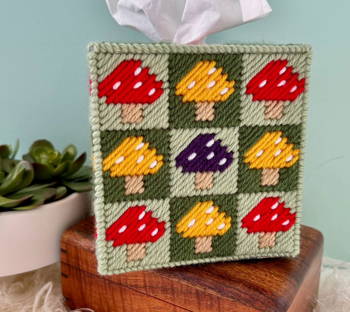 Mushroom Tissue Box Cover