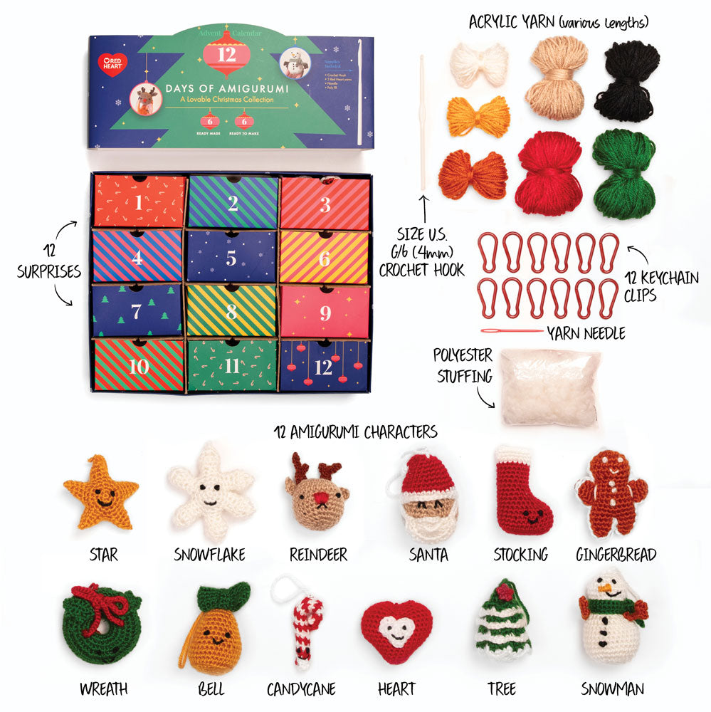 Red Heart 2024 Days of Amigurumi Advent Calendar Kit