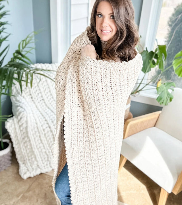 Chunky Star Stitch Blanket – Mary Maxim