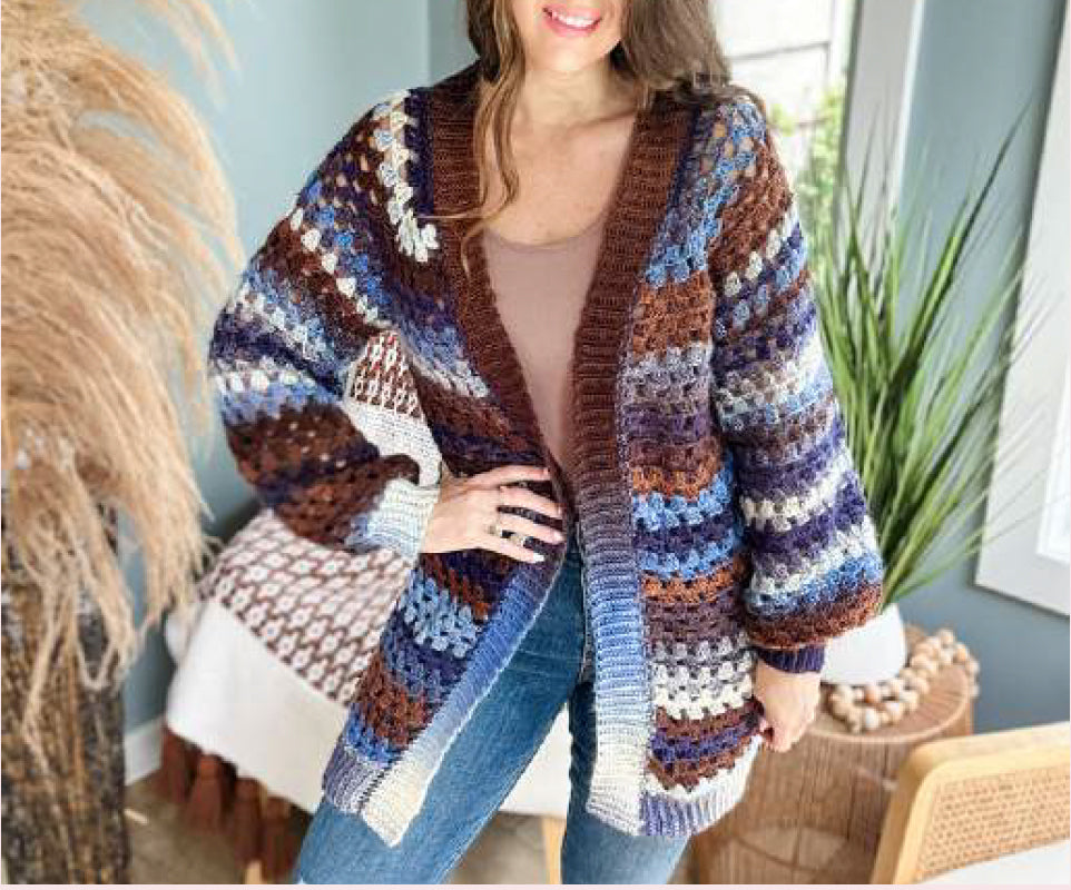 Granny Pop Crochet Cardigan – Mary Maxim