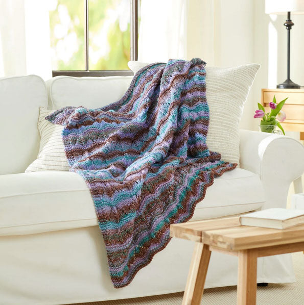 Scale Lace Knit Blanket