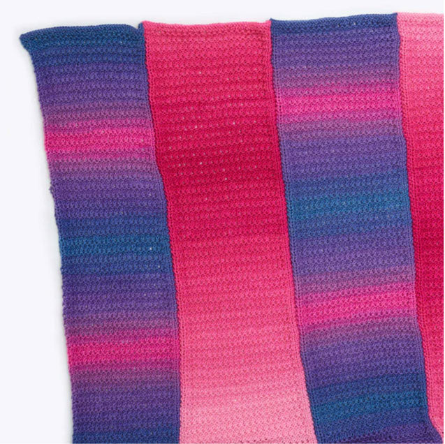 Couverture en tricot dynamique ombré