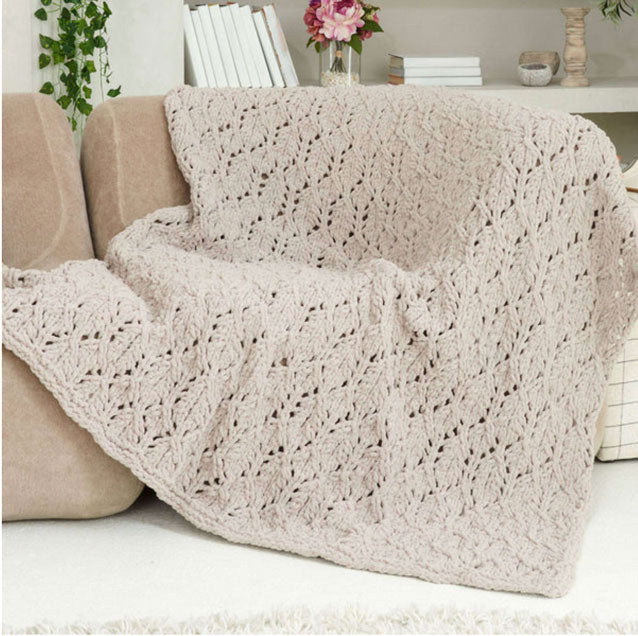 Sea of Lace Knit Blanket