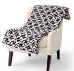 Mosaic Grid Knit Blanket