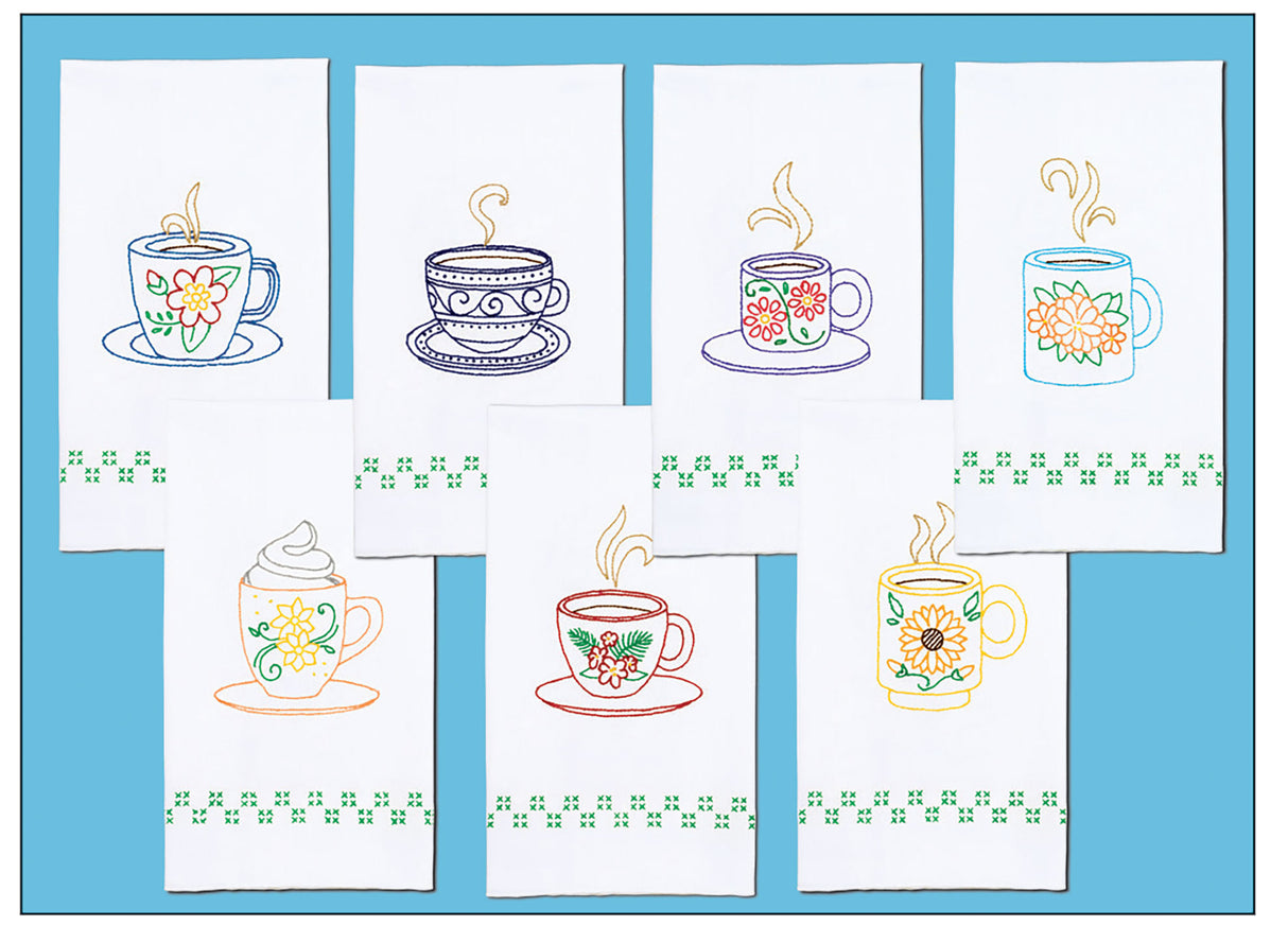 Collection de serviettes pour tasses à café