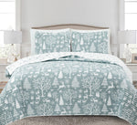 Enchanted Woods Blue (Winter Solice) Quilt Set