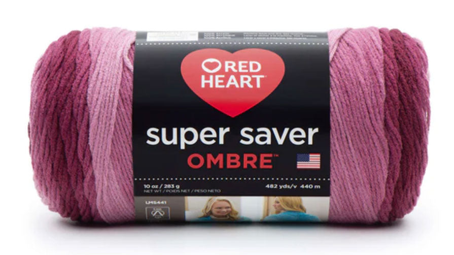 Hilo Ombre Super Saver de Corazón Rojo