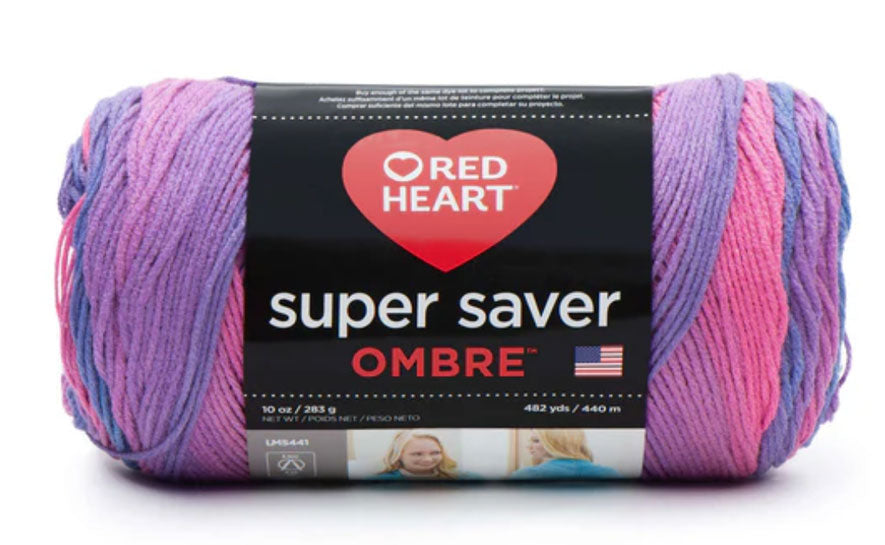 Hilo Ombre Super Saver de Corazón Rojo