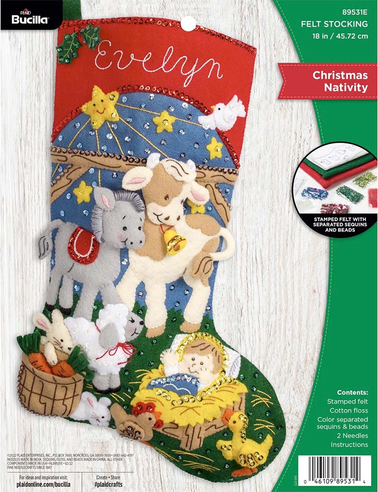 Kit for Children's Felt Stocking Kitchristmas Felt Stocking