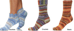 Patrón gratuito de trío de calcetines de punto o crochet