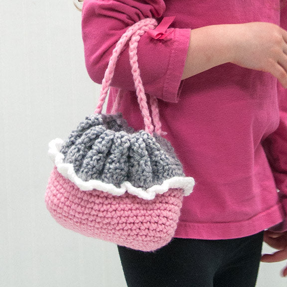 Crochet doll cradle purse online