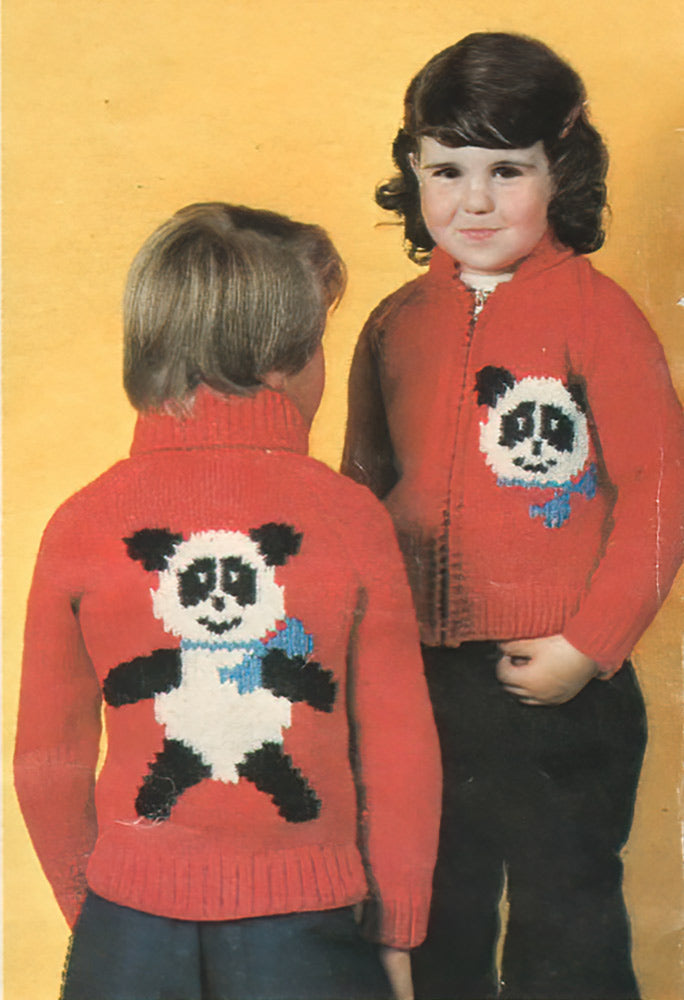 Modèle de cardigan panda pour enfants