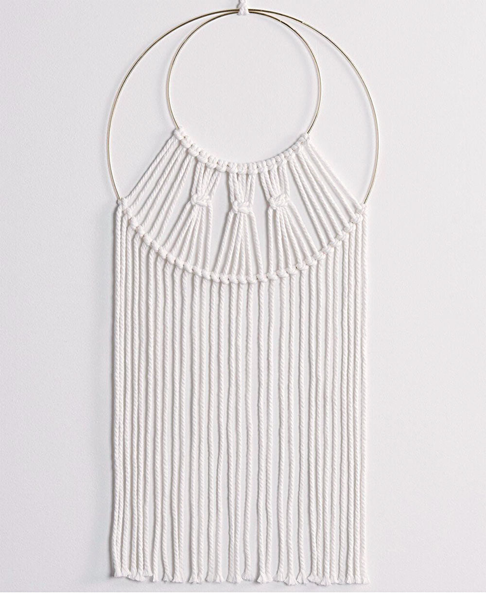 Free Double Hoop Macrame Wall Hanging Pattern