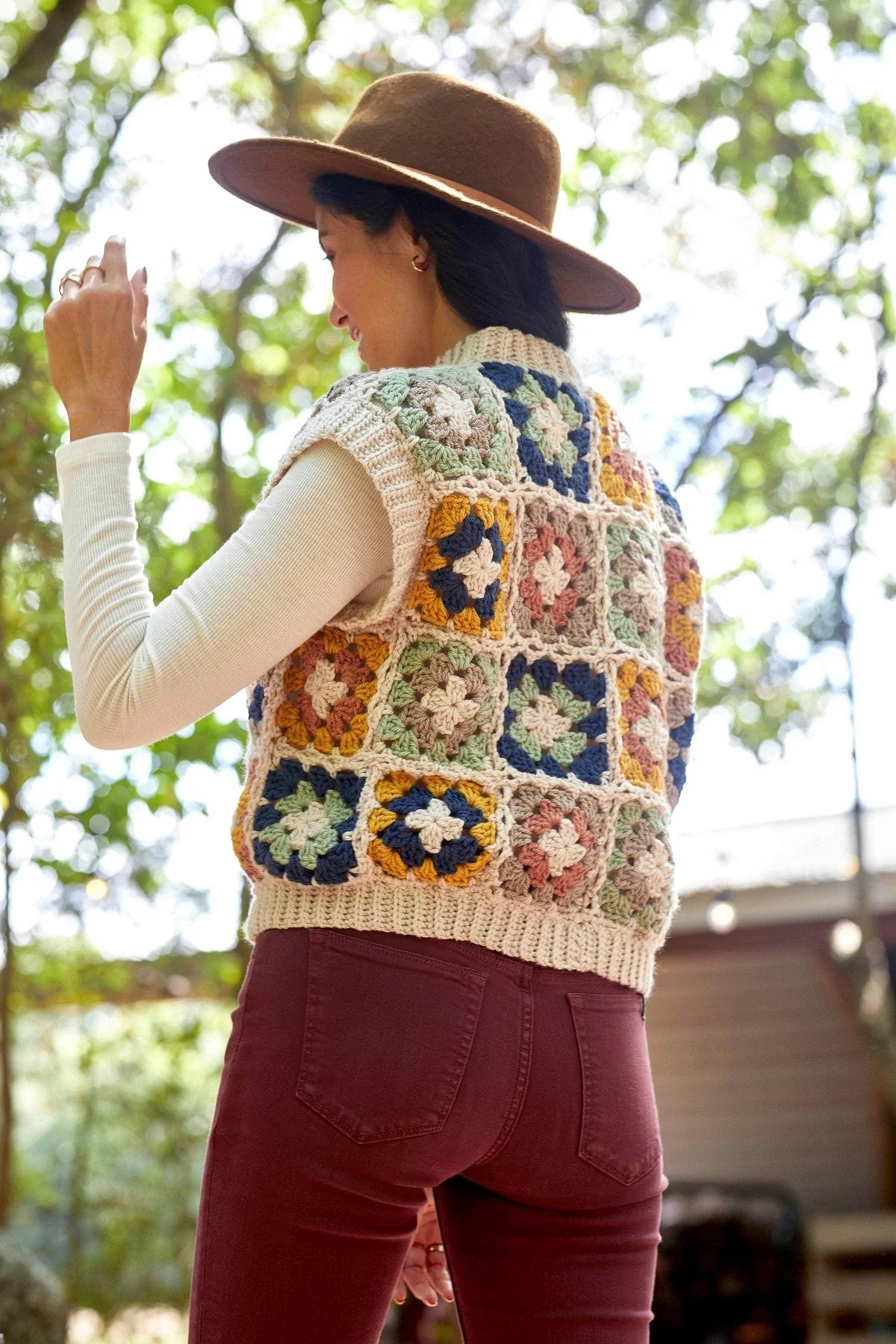 Free Granny Square Crochet Vest Pattern Mary Maxim