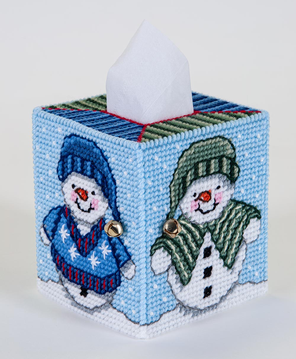 Mary Maxim 11 x 14 Let It Snow Plastic Canvas Tissue Box Kit