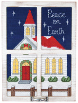 Peace on Earth Plastic Canvas Window Frame