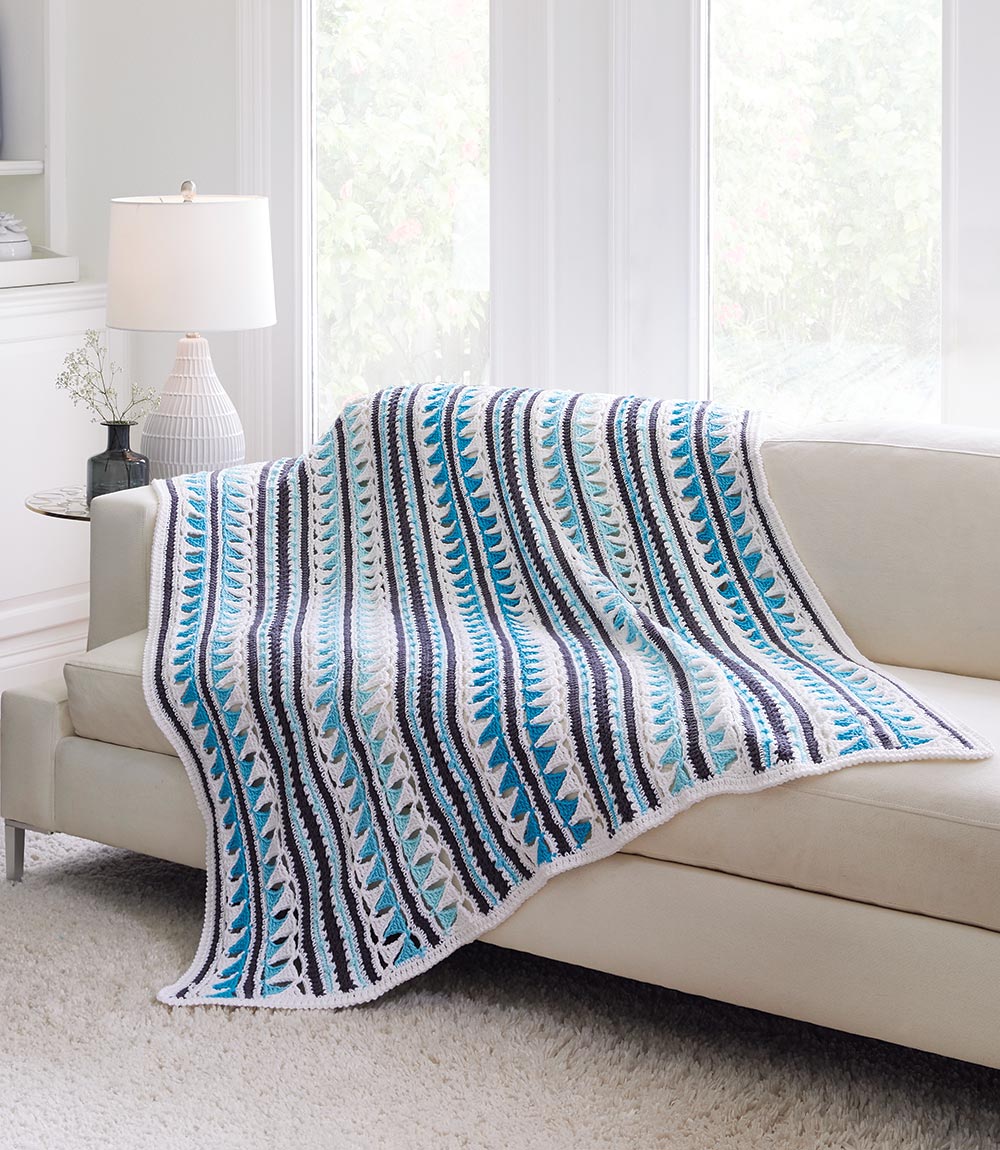 Teal Triangle Throw cheapest Blanket