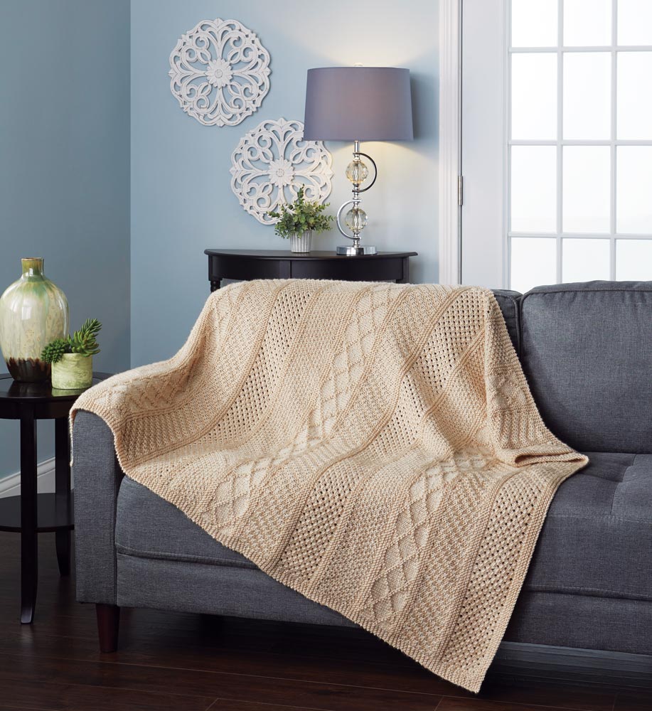 Section by Section Throw Blanket Pattern & Kit – Mary Maxim