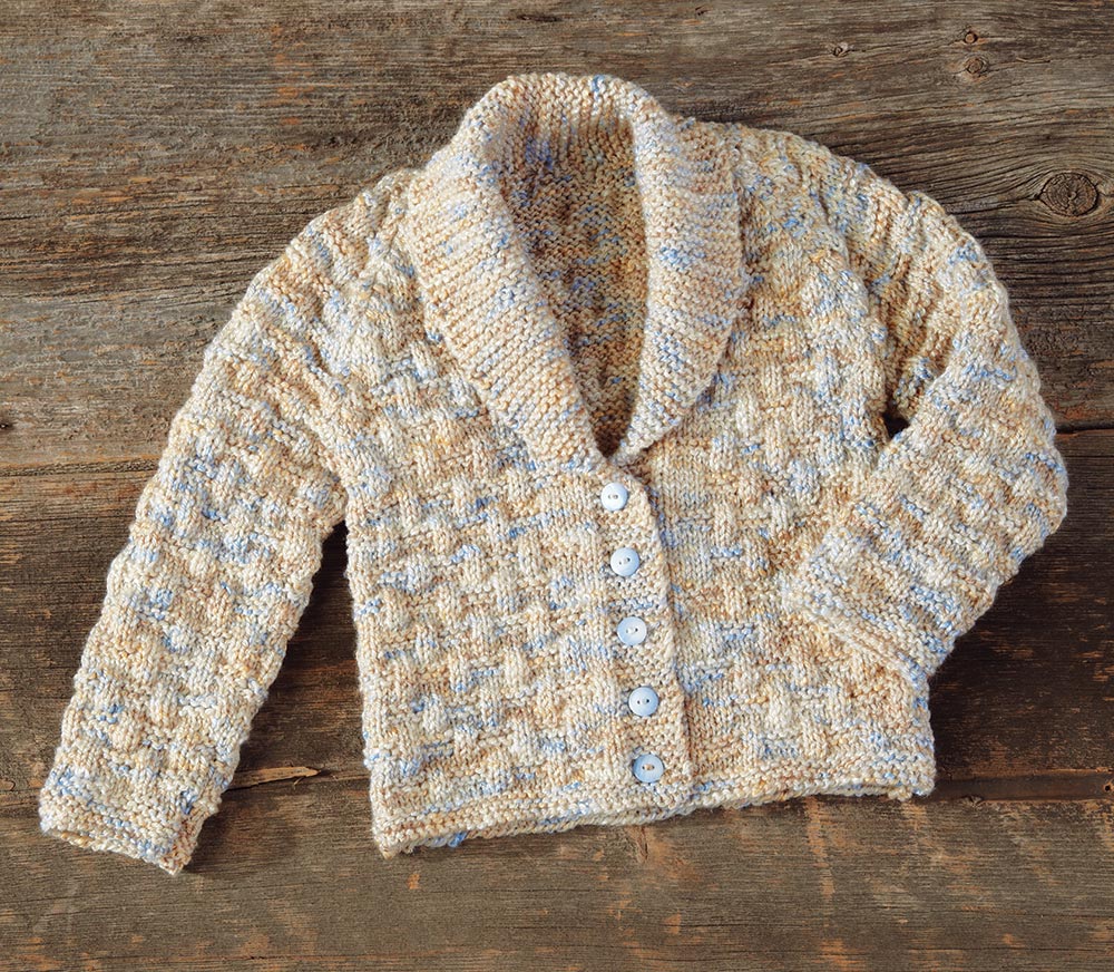 Modèle de cardigan texturé pour enfants