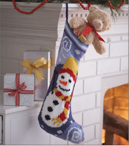 Free Snowman Stocking Knit Pattern