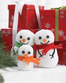 Modèle de crochet gratuit pour la famille bonhomme de neige