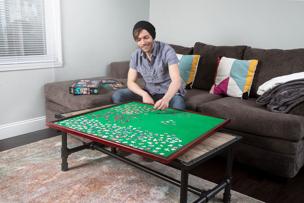 Table tournante pour puzzles