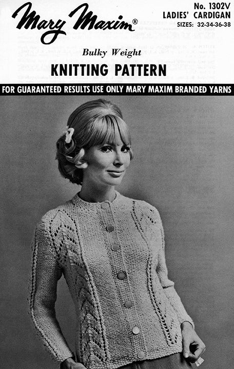 Ladies' Cardigan Pattern – Mary Maxim