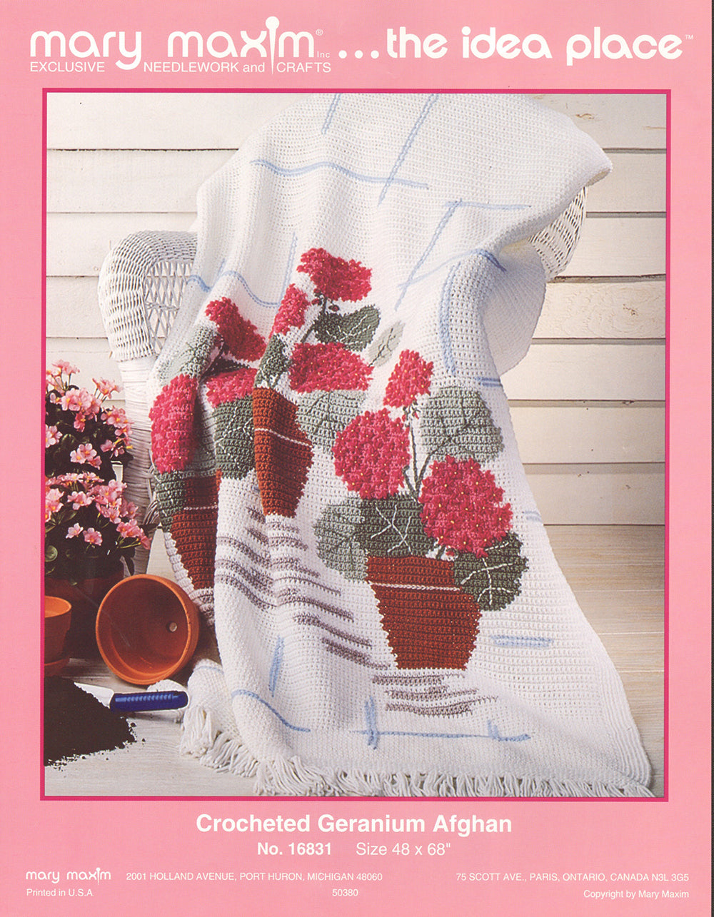 Crocheted Geranium Afghan Pattern – Mary Maxim