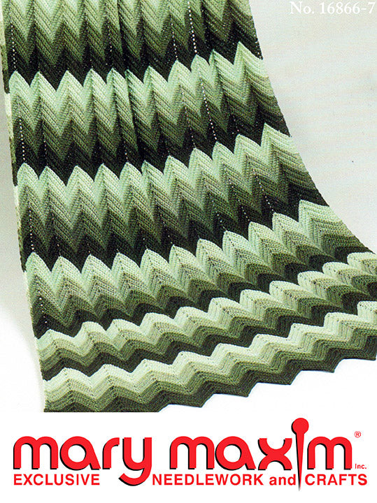 Knitted Ripple Afghan Pattern – Mary Maxim