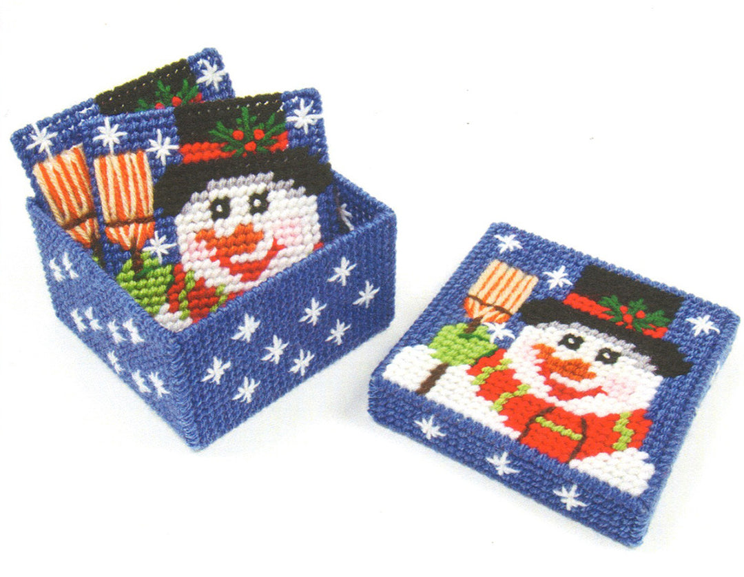 Christmas Coasters - plastic canvas patterns 10 Festive Holiday Coaster  Sets NEW