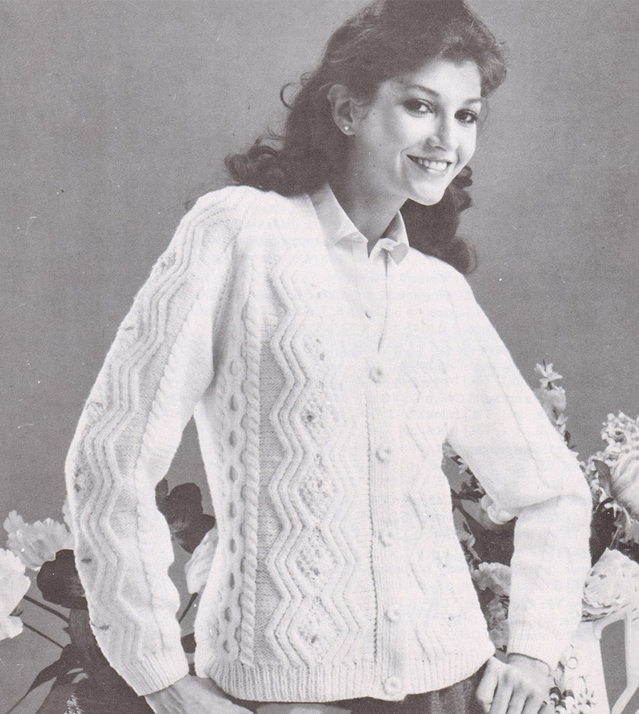 Aran cardigan pattern shop