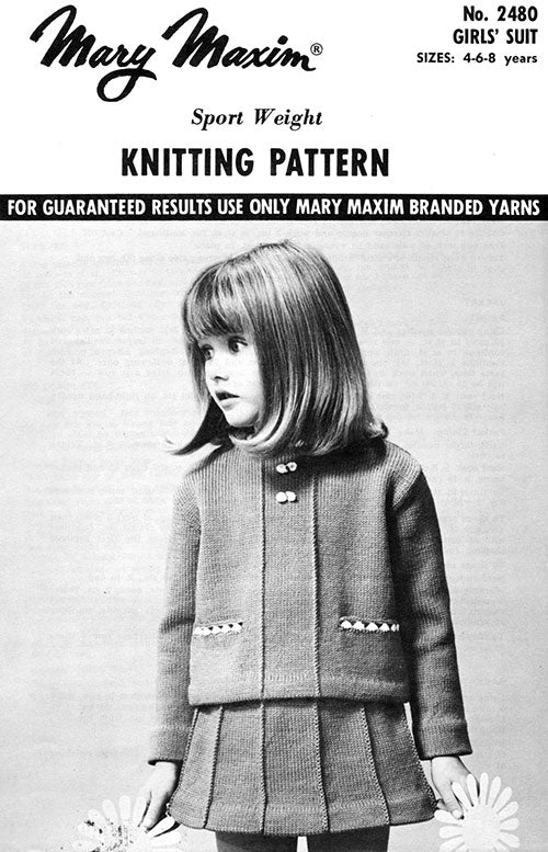 Girls' Suit Pattern – Mary Maxim