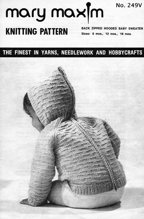 Hooded baby sweater deals with back zipper