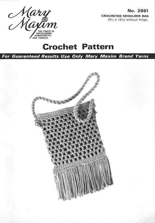 Crocheted Shoulder Bag Pattern Mary Maxim