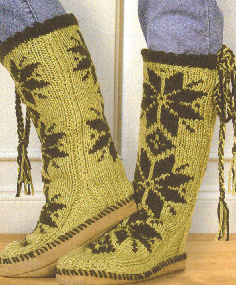 Patrón de calcetines tipo pantuflas Fair Isle