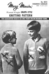 Children's Airplane Cardigan Pattern